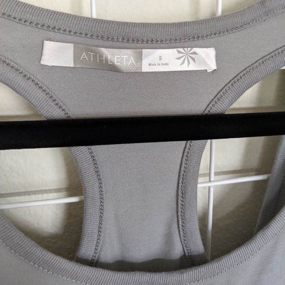 Athleta Grey Angled Seams Racerback Tank - Picture 2 of 5
